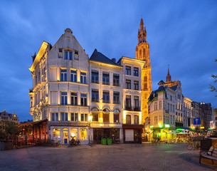 Fototapeta premium street scene in Antwerpen, Belgium.