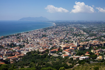 Terracina is a town and comune of the province of Latina in Italy in front of the sea 