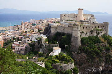 High view on city of Gaeta. Gaeta is a city and comune in the province of Latina, in Lazio, central Italy.