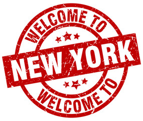 welcome to New York red stamp