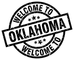 welcome to Oklahoma black stamp
