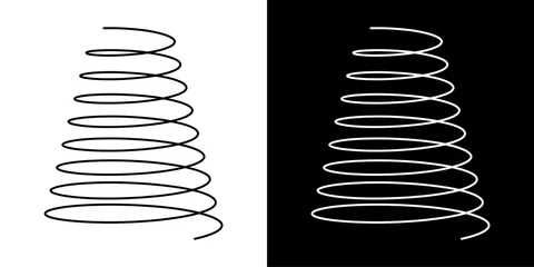Türaufkleber Coil spring cable icons coil spring symbol on white background vector illustration © NATTIYAPP