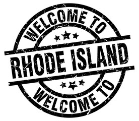 welcome to Rhode Island black stamp