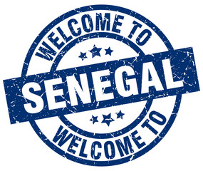 welcome to Senegal blue stamp