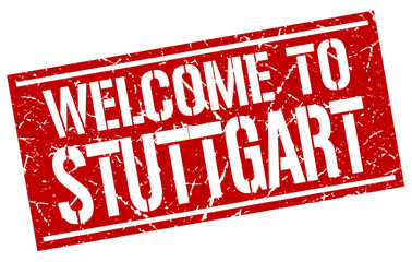 welcome to Stuttgart stamp