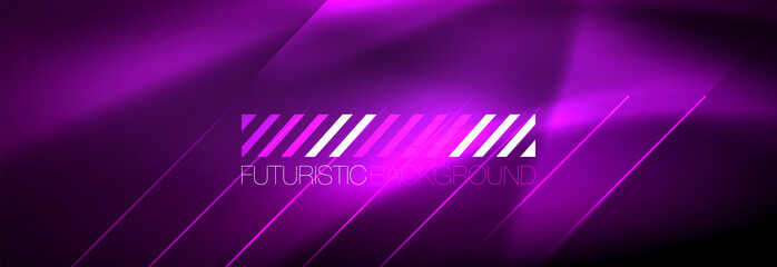 Shiny glowing lights neon color design background