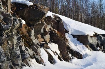 rock and snow