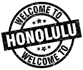 welcome to Honolulu black stamp