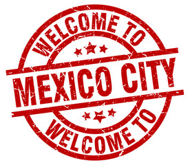 welcome to Mexico City red stamp