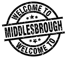 welcome to Middlesbrough black stamp