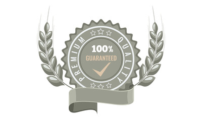 Wheat Logo badge label with old vintage design. Flat style vector illustration.