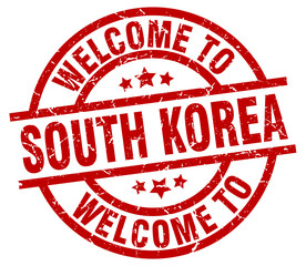 welcome to South Korea red stamp
