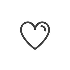 Modern Heart Icon. Simple Design. Vector Lines