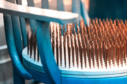 Chair with nails on the seat