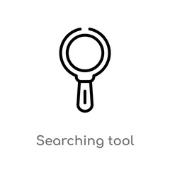 outline searching tool vector icon. isolated black simple line element illustration from tools and utensils concept. editable vector stroke searching tool icon on white background