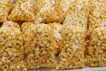 Popcorn with butter delicious at street food