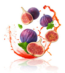 Fresh juice ripe fig