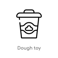 outline dough toy vector icon. isolated black simple line element illustration from toys concept. editable vector stroke dough toy icon on white background