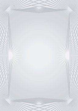 Grey  Abstract background certificate. Decorative grey background with abstract stylized star motive. Useful for certificate. Vector available.