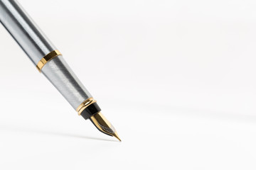 Fountain pen isolated on white background