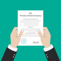 Ltd Private Limited Company Types of business corporation organization entity - obrazy, fototapety, plakaty