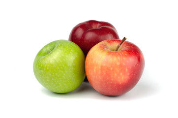 Fresh Apples isolated on white background.