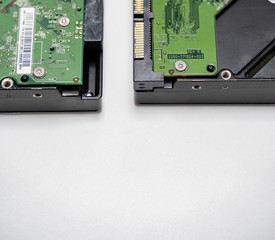 Hard disk isolated in white background, 3.5inchs