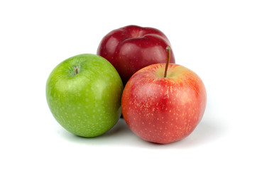 Fresh Apples isolated on white background.
