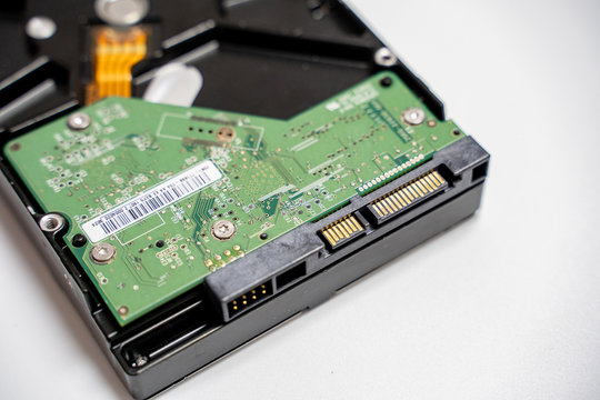 Hard disk isolated in white background, 3.5inchs