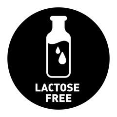 Lactose free sign, vector icons.