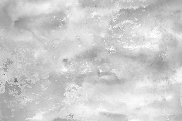 Gray acrylic background on white paper. Paint leaks and ombre effects.  © Nastia