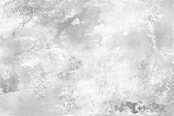 Gray acrylic background on white paper. Paint leaks and ombre effects.	