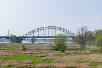 The Waalbrug From The Ooijpolder
