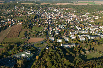 Dourdan 91 vue du ciel