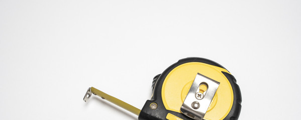 Roll ruler measuring tape isolated in white background, good quality