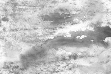 Gray acrylic background on white paper. Paint leaks and ombre effects.	