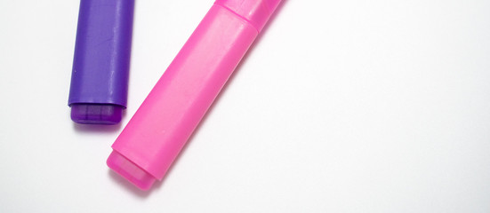 Two spotliner,marker pens, isolated in white background