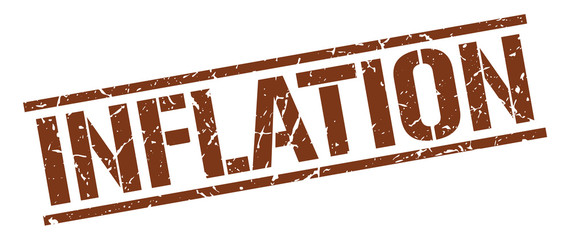 inflation brown grunge square vintage rubber stamp