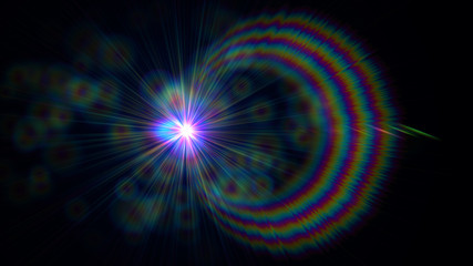 blue lens flare