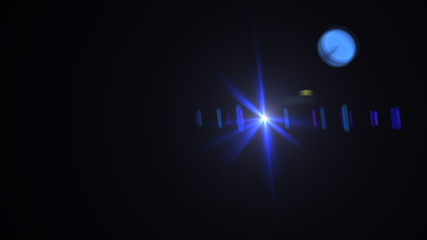 blue lens flare