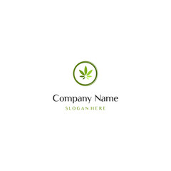 cannabis leaf logo vector icon, Creative marijuana health medical cannabis vector designs