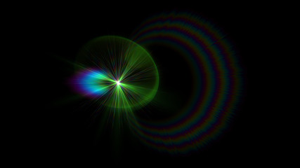 green lens flare