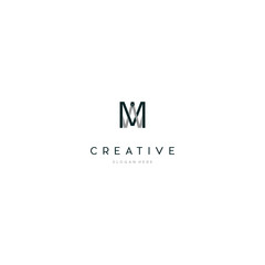 Letter MW Pen Writing Creative Icon Logo Design Template Element Vector