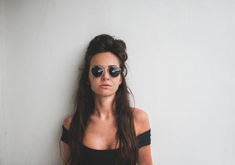 Woman portrait with sunglasses