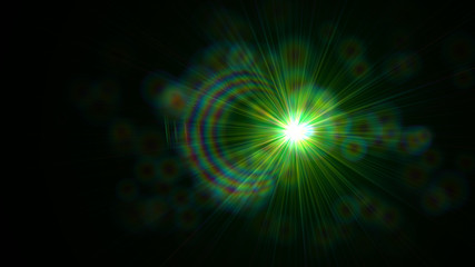 Obraz premium green lens flare