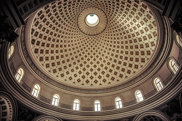 Interior of Mosta Dome, Malta