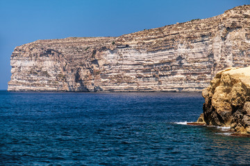 Fototapeta na wymiar Xlendi reef at Gozo, Malta
