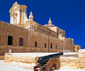 Fort Cittadell in city Victoria at Gozo island,  Malta