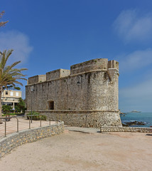 Old Fortification on the beach at Cap d'Antibes France