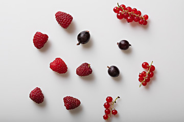 mixed forest fruits, raspberry, blueberry, currant